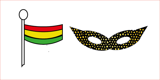 Carnaval vlag masker