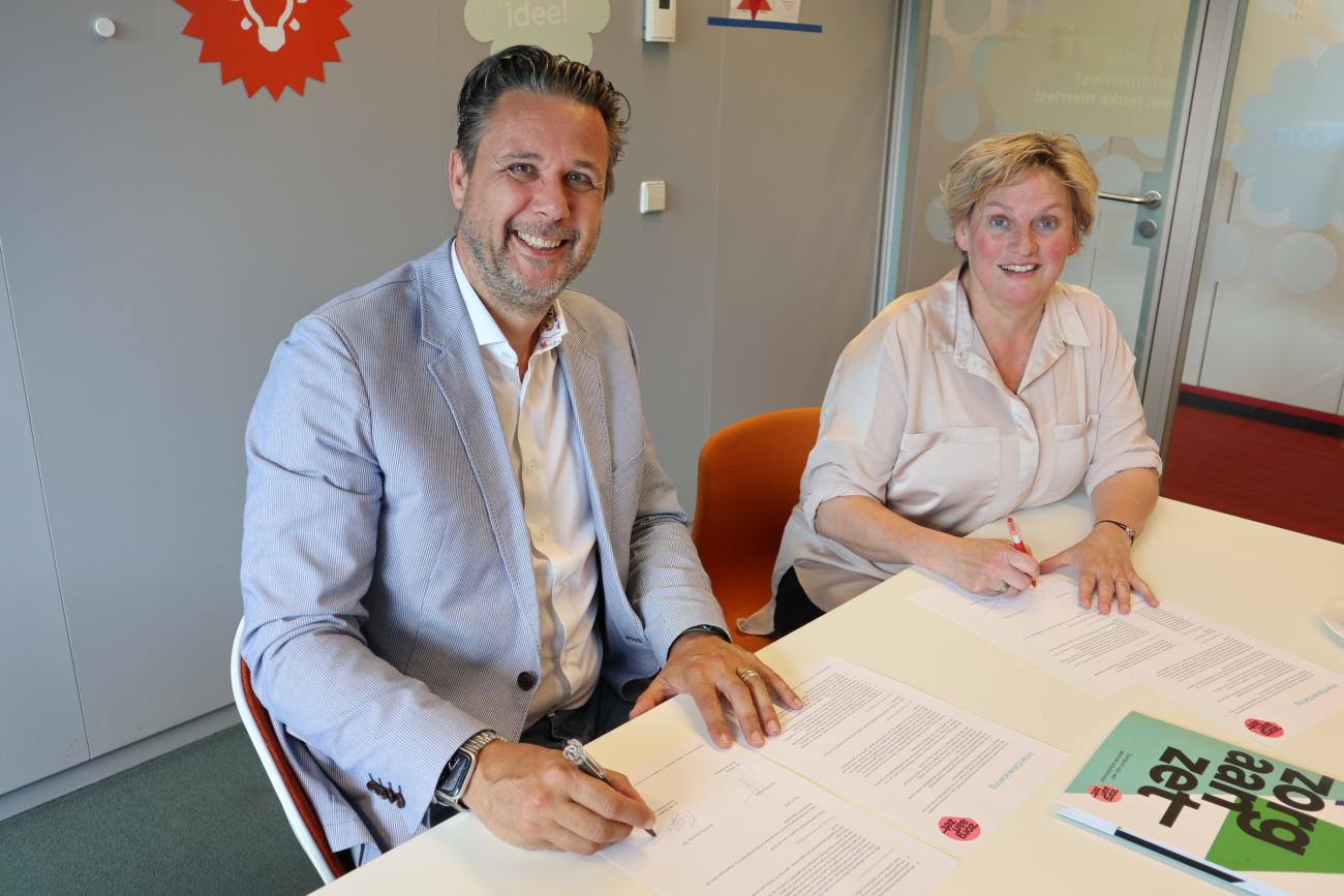 Monique Heffels (Radar) en Raymond Braeken (Zorg aan Zet)